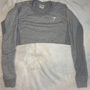 Gym shark long sleeve Sleeve Crop Top